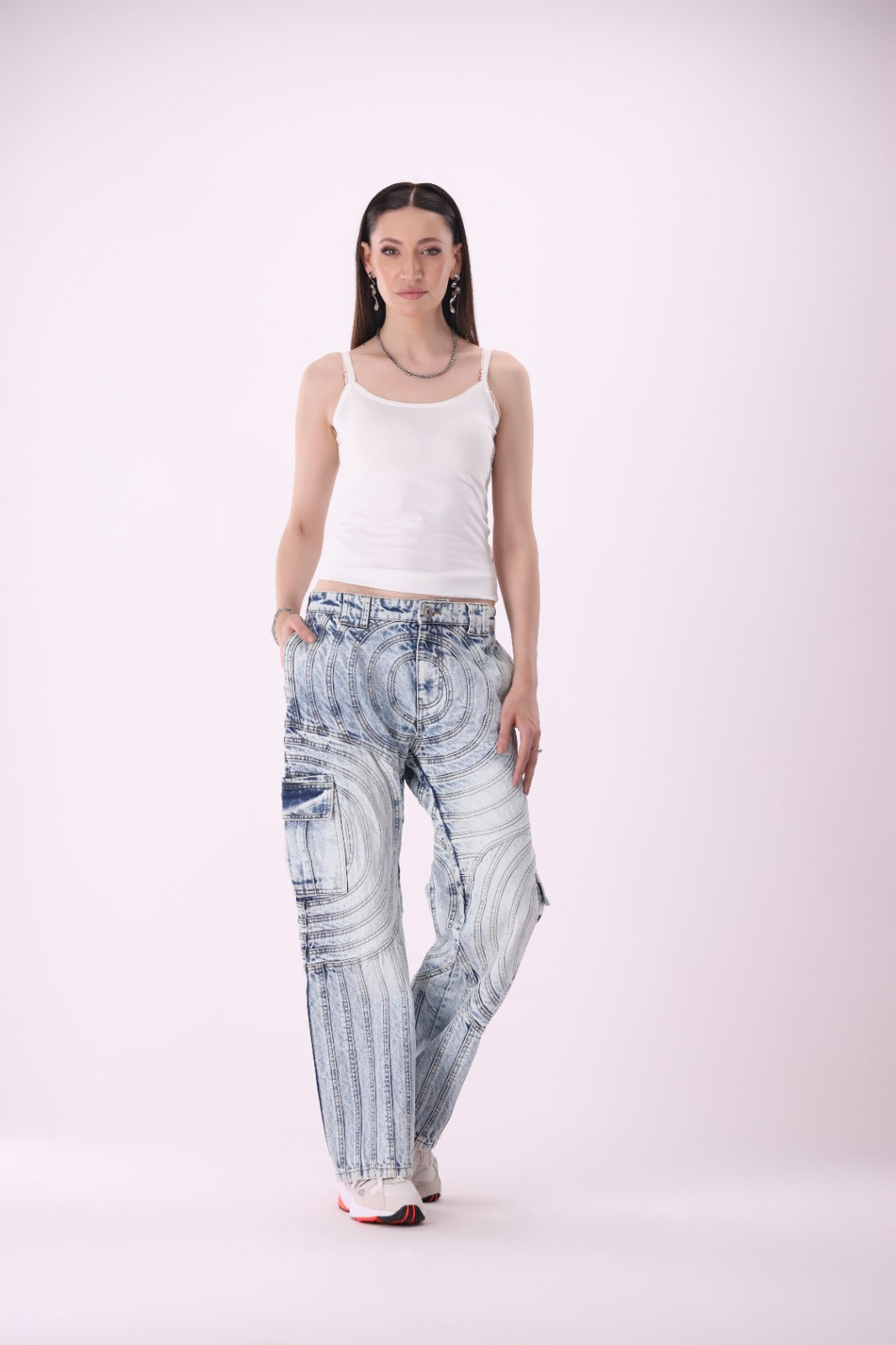 Sariyo's Unisex Biker Jeans | Light Wash