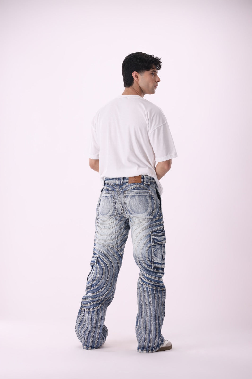 Sariyo's Unisex Biker Jeans| Medium Wash