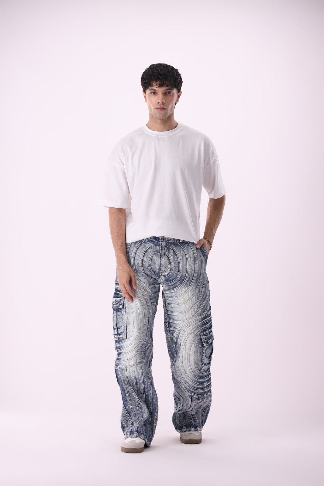 Sariyo's Unisex Biker Jeans| Medium Wash