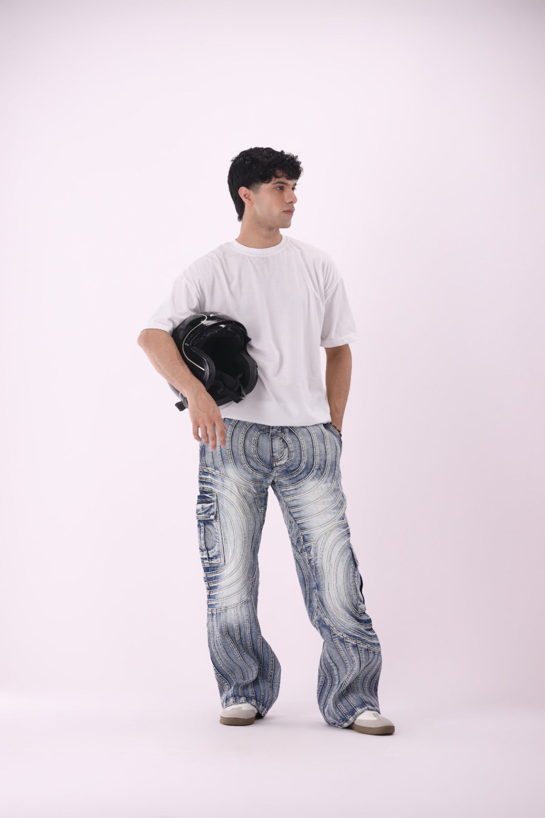 Sariyo's Unisex Biker Jeans| Medium Wash
