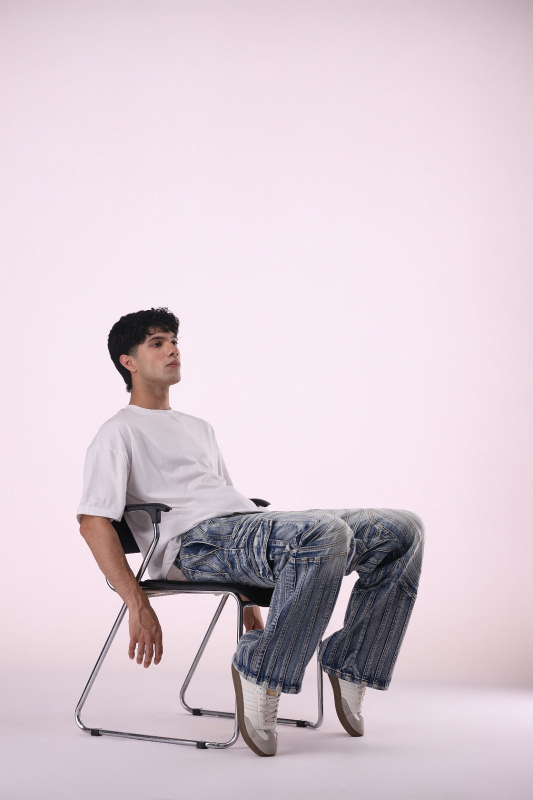 Sariyo's Unisex Biker Jeans| Medium Wash