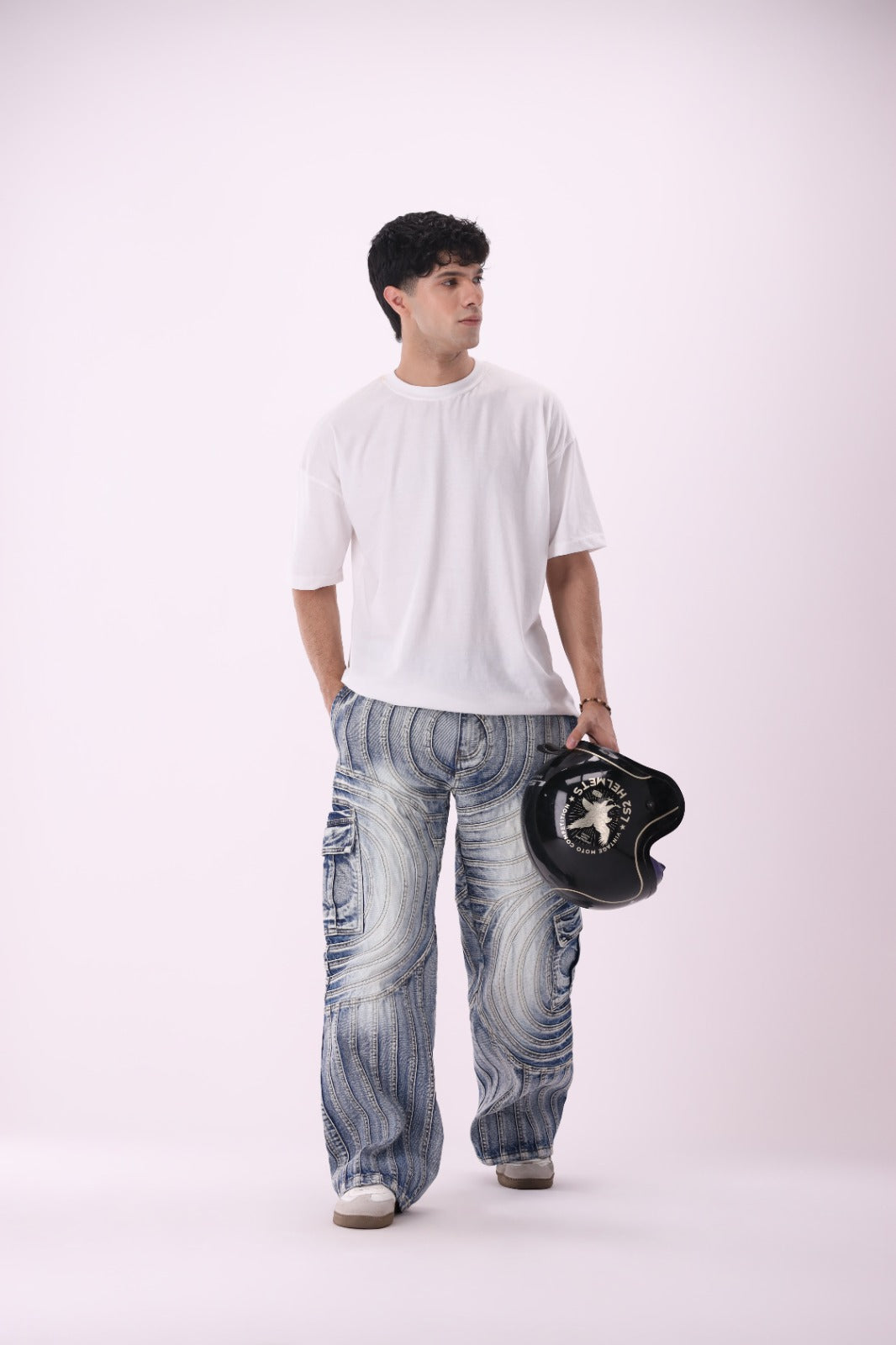 Sariyo's Unisex Biker Jeans| Medium Wash
