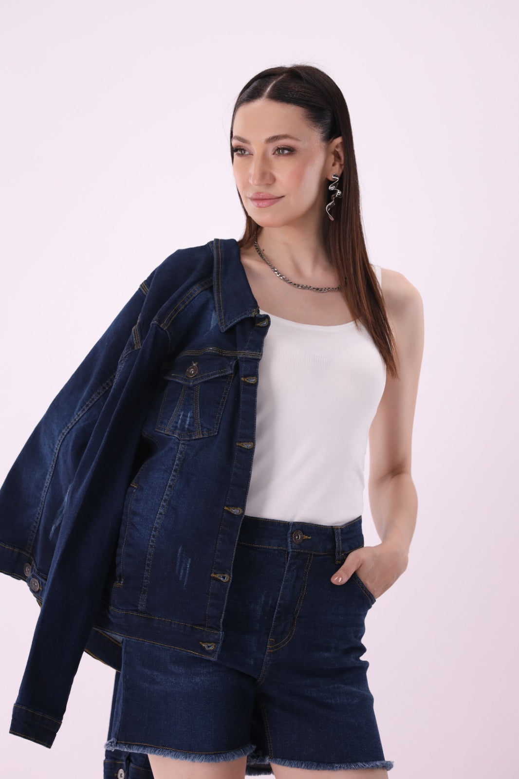 Sariyo's jacket for women | Dark Wash