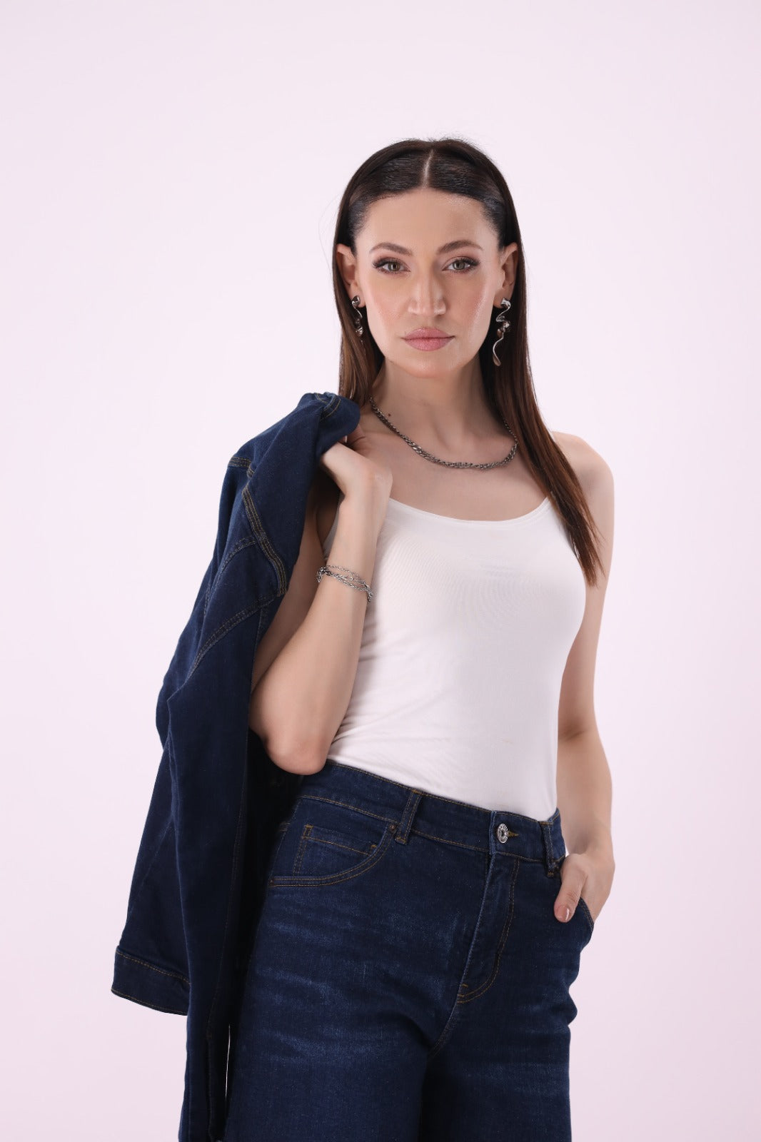 Sariyo's jacket for women | Dark Wash