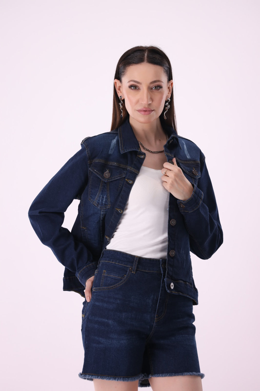 Sariyo's jacket for women | Dark Wash