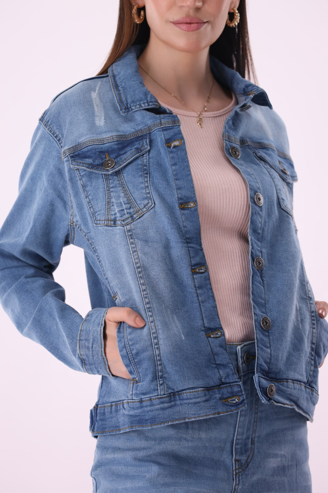 Sariyo's jacket for women | Light Wash