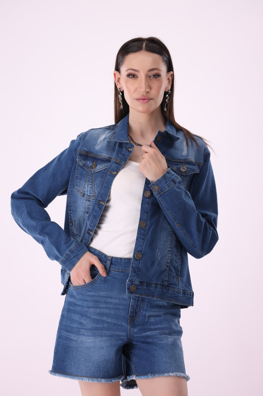 Sariyo's jacket for women | Medium Wash