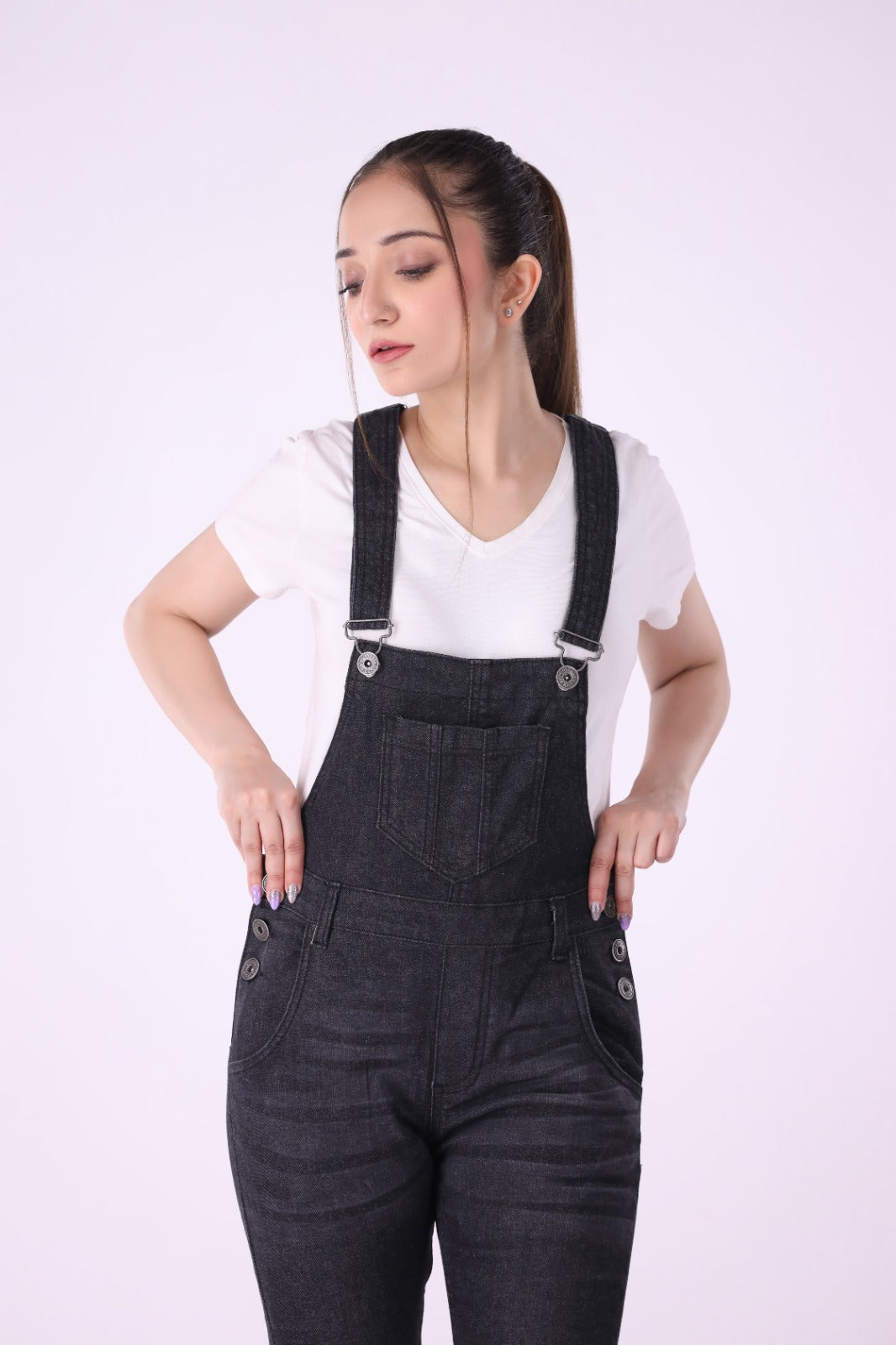 Sariyo's Denim Women's Romper | Black Wash