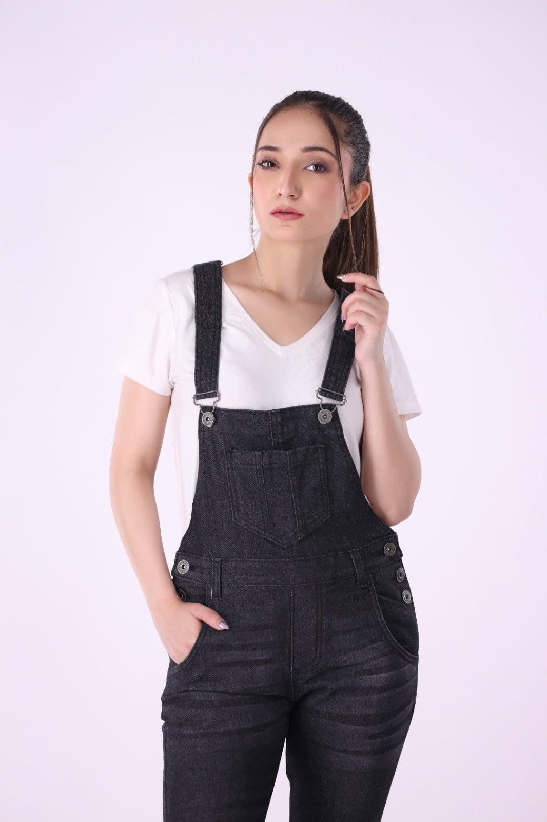 Sariyo's Denim Women's Romper | Black Wash