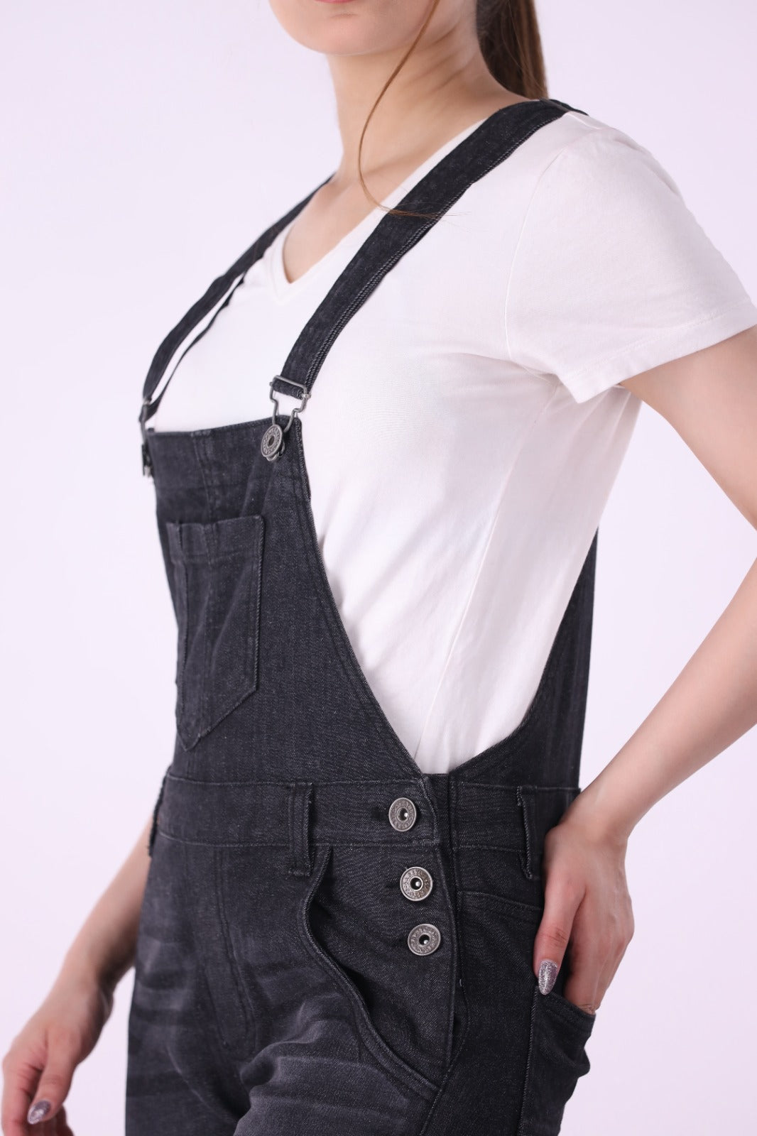 Sariyo's Denim Women's Romper | Black Wash