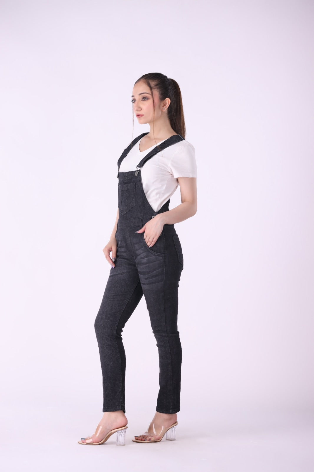 Sariyo's Denim Women's Romper | Black Wash