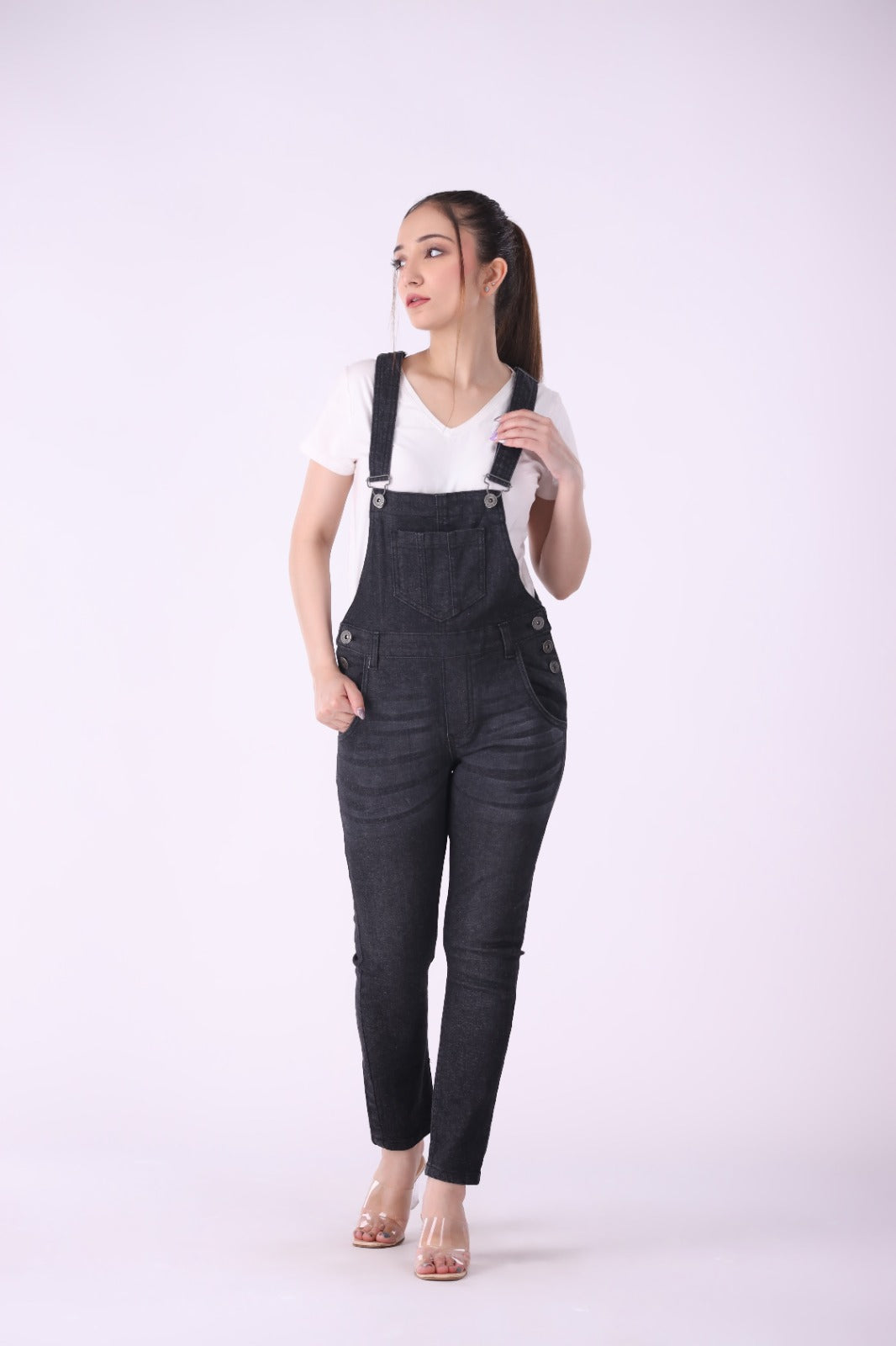 Sariyo's Denim Women's Romper | Black Wash