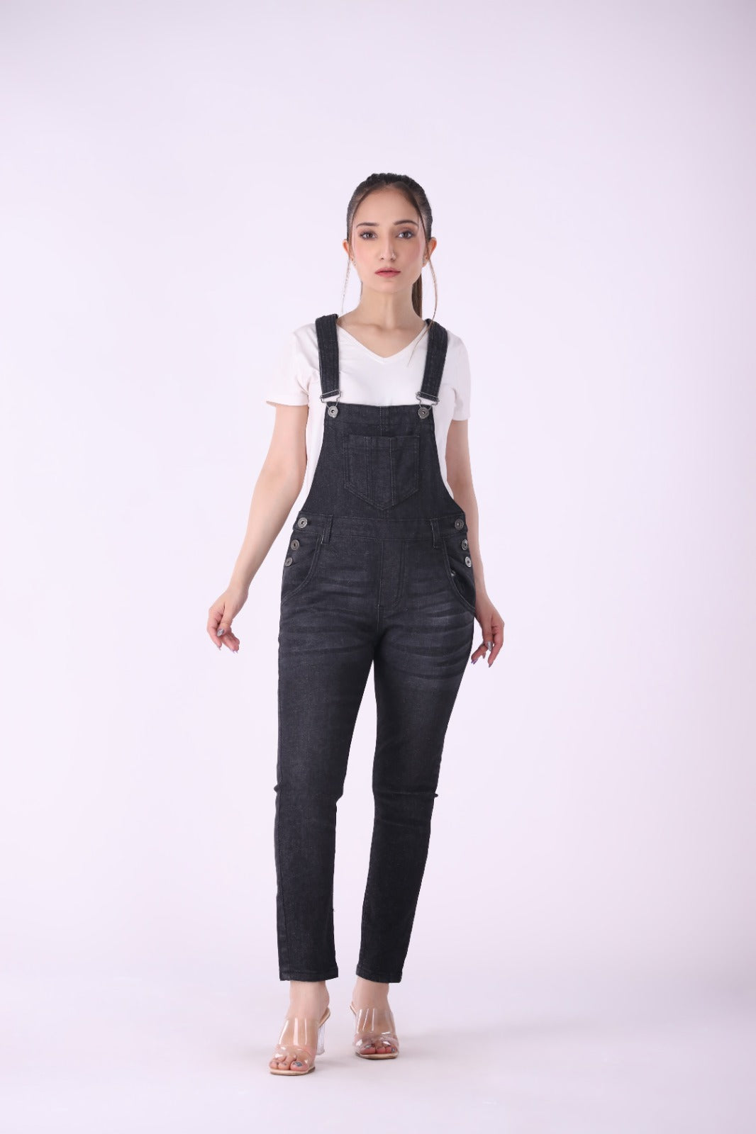 Sariyo's Denim Women's Romper | Black Wash