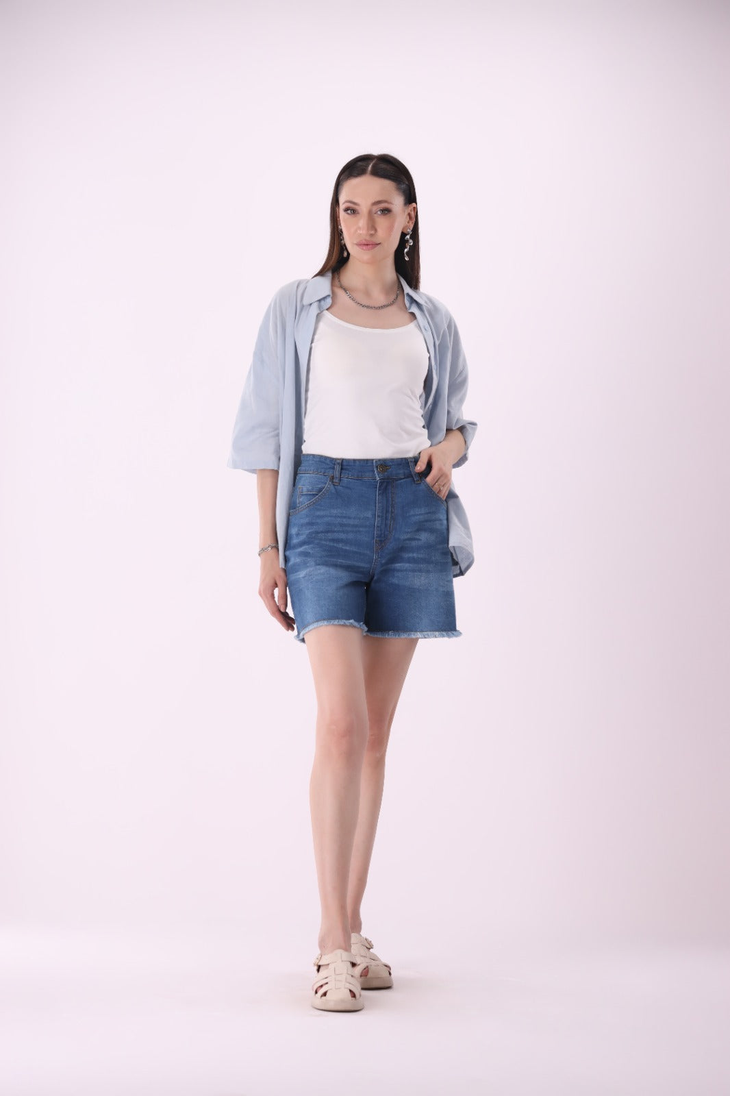 Sariyo's Shorts for Women | Medium Wash