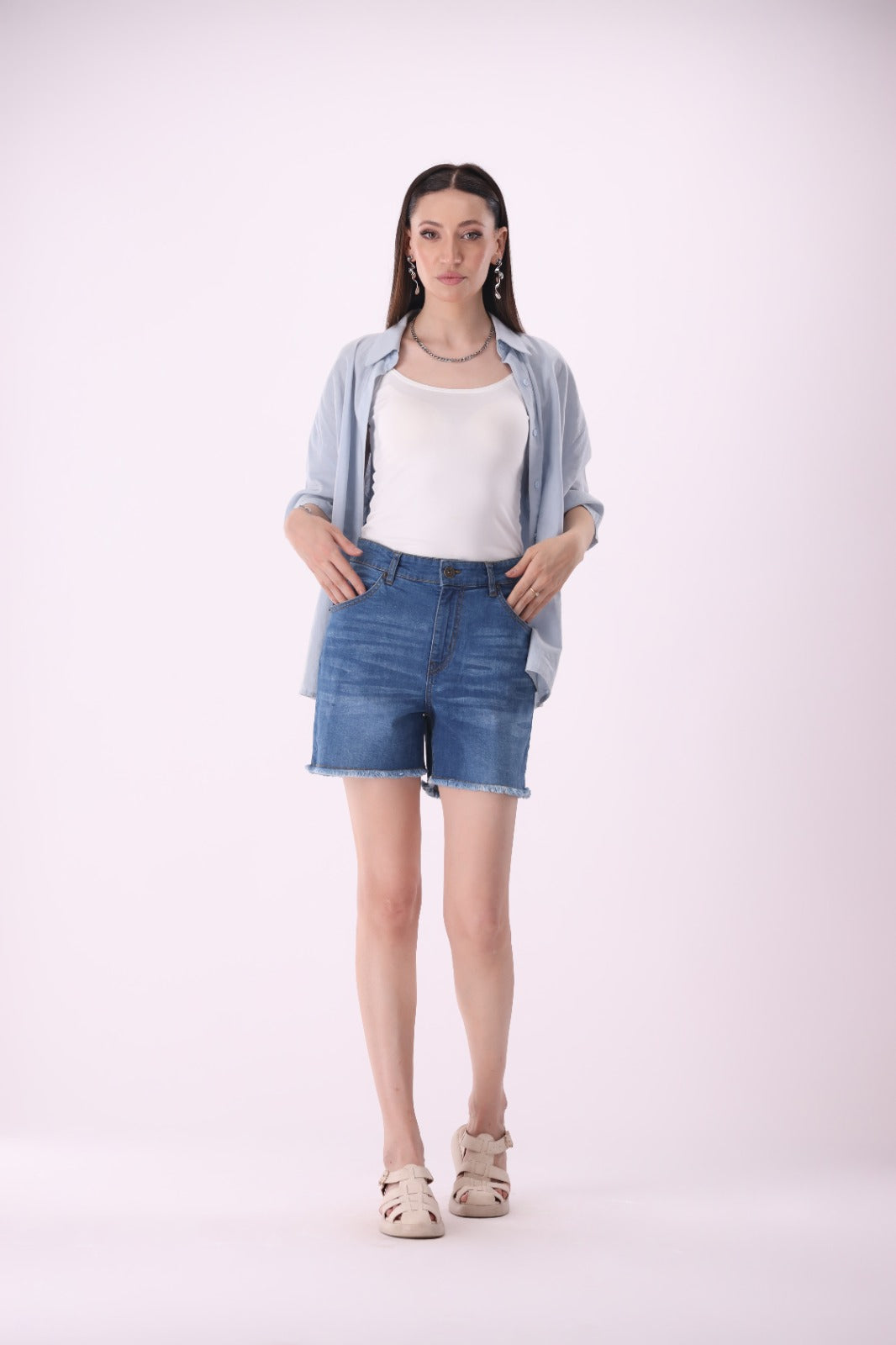 Sariyo's Shorts for Women | Medium Wash