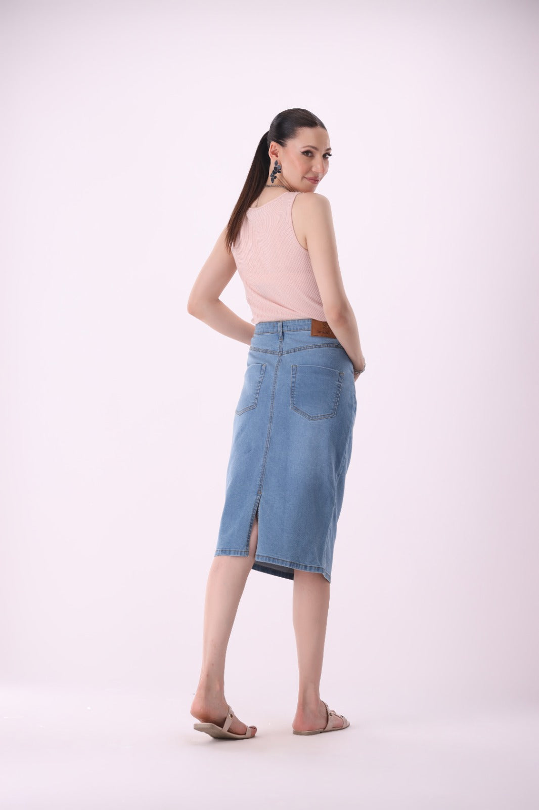 Sariyo's Women's Denim Skirt | Medium Wash