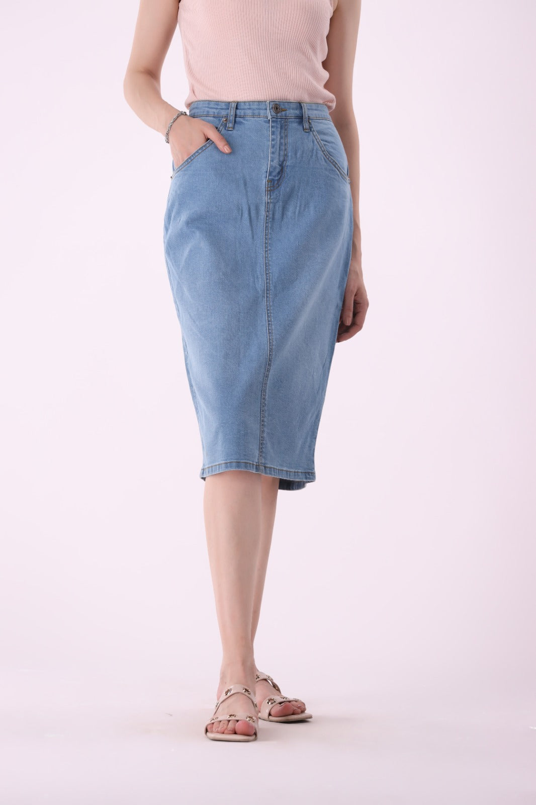 Sariyo's Women's Denim Skirt | Medium Wash