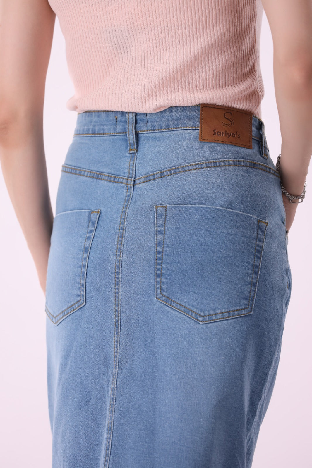 Sariyo's Women's Denim Skirt | Medium Wash