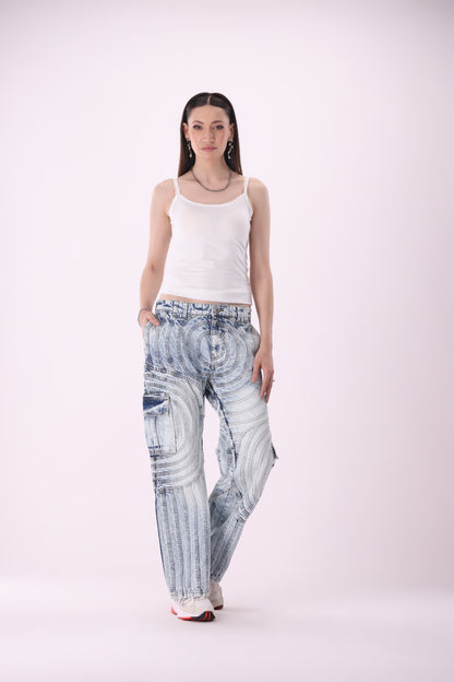 Sariyo's Unisex Biker Jeans | Light Wash