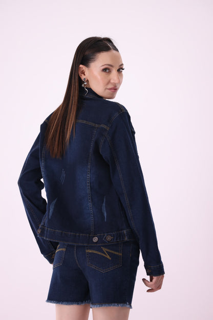 Sariyo's jacket for women  | Dark Wash