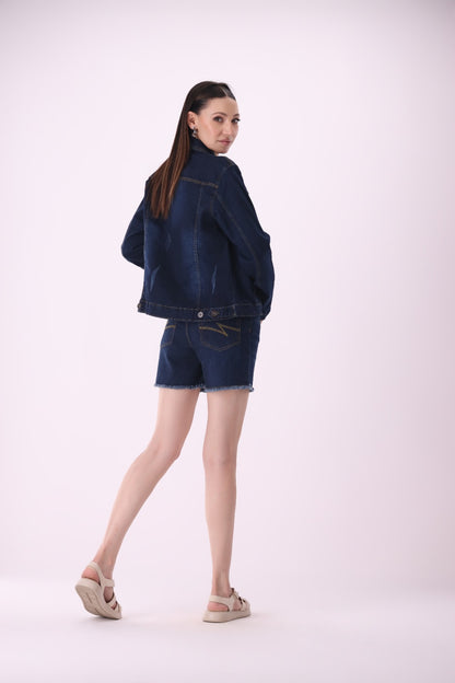 Sariyo's jacket for women  | Dark Wash