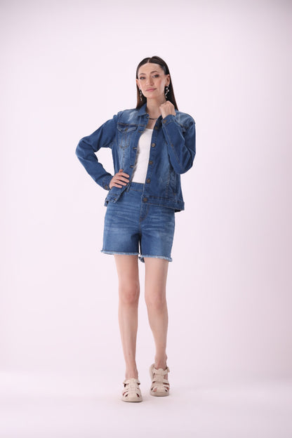 Sariyo's jacket for women | Medium Wash