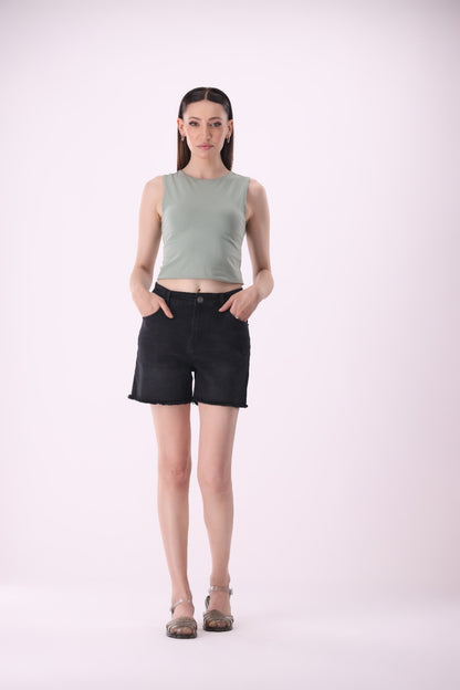 Sariyo's Shorts for Women | Black Wash